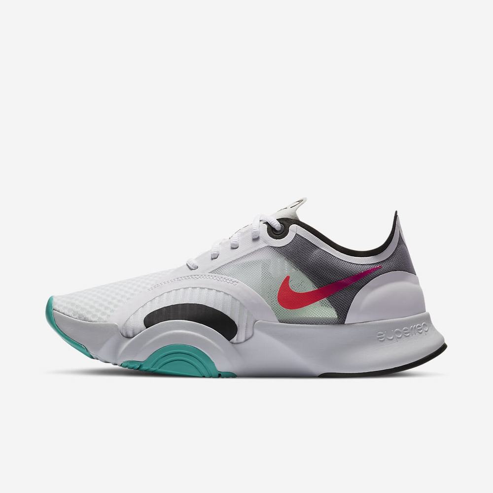 Chaussure De Fitness Nike SuperRep Go Blanche 5068-493 White/Black/Football Grey/Flash Crimson Femme | OWF-39164844